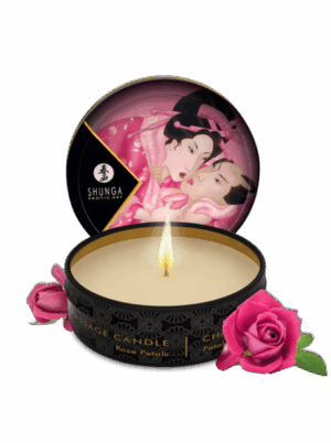 Mini bougie de massage - Aphrodisia Pétales de rose