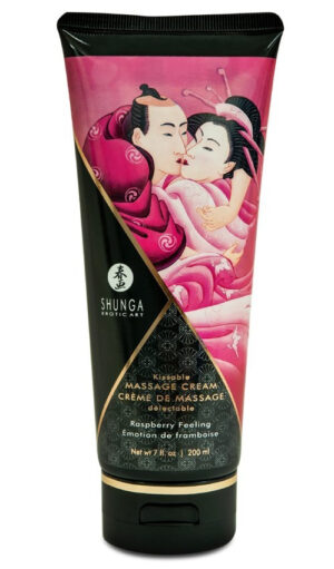 Crème de massage délectable Shunga Framboise - 200 ml.