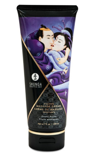 Crème de massage délectable Shunga fruits exotiques - 200 ml.
