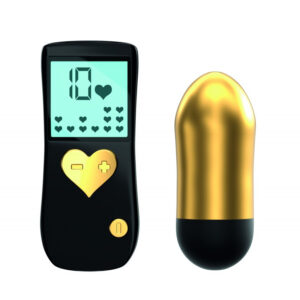 Oeuf Vibrant Avec Telecommande - Noir et Or