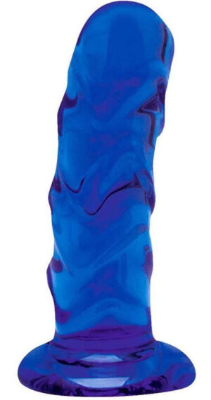 Plug Anal en Verre "gode" - Bleu Head Gear
