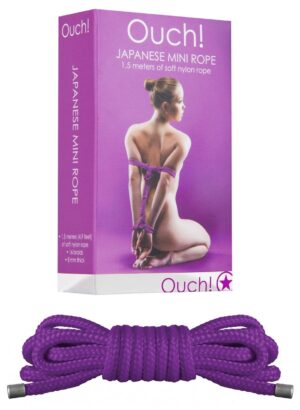 Mini corde bondage violette - 1,5 mètre