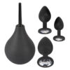 Kit 3 Plugs Bijou Velvet Jewel Noir "Coffret" Soft BDSM
